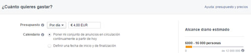 Cuanto quieres gastar