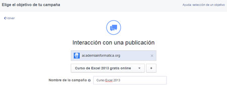 Nombre de la campaña