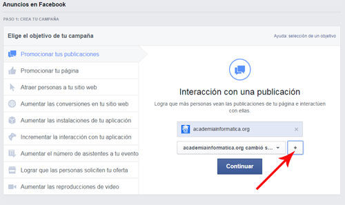 Promocionar tus publicaciones