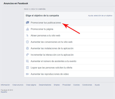 Promocionar tus publicaciones
