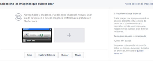 Selecciona las imágenes que quieres usar