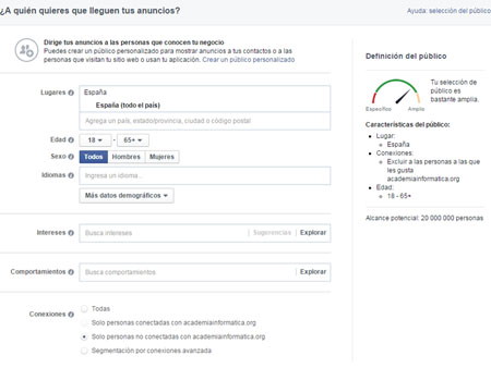 A quien quieres que lleguen tus anuncios