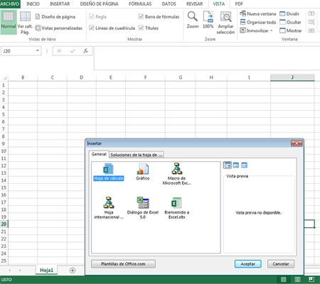 Insertar hojas en Excel 2013