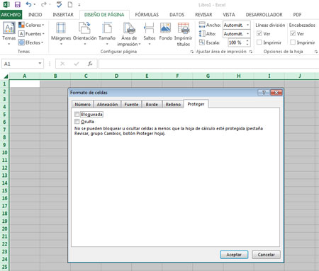 Ocultar fórmulas en Excel 2013